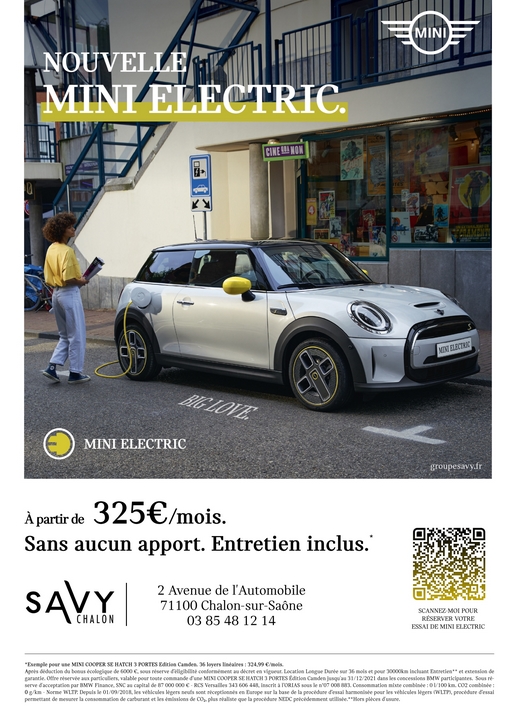 Nouvelle mini electric - Automobile Chalon sur Saône