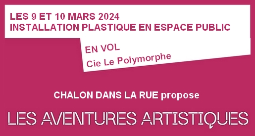 En Vol - Installation plastique Chalon dans la Rue