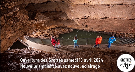 Ouverture des Grottes d'Azé samedi 13 avril 2024