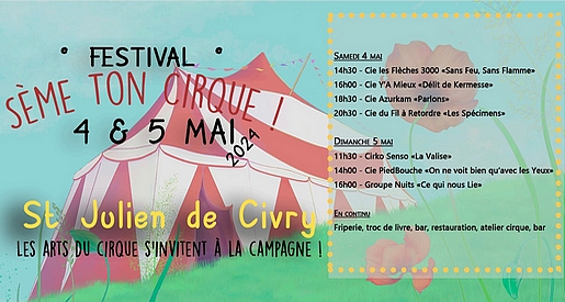 Sème ton cirque 2024 - Festival de cirque à Saint Julien de Civry