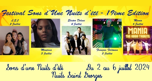 Sons d'une Nuits d'été 2024 - Festival de musiques actuelles à Nuits Saint Georges