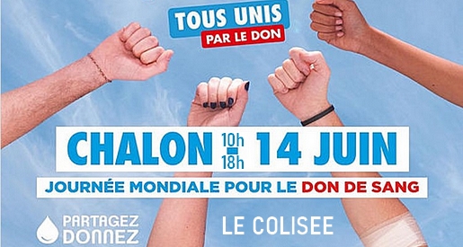 Journée mondiale du don du sang à Chalon sur Saône - Vendredi 14 juin 2024