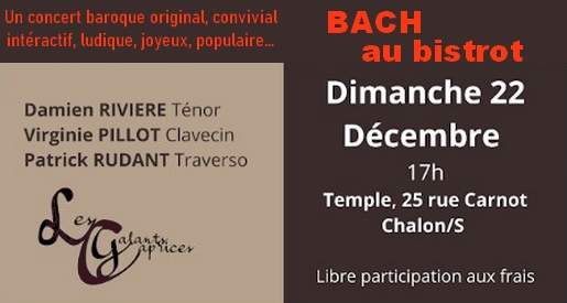 Bach au bistrot - Concert baroque à Chalon sur Saône