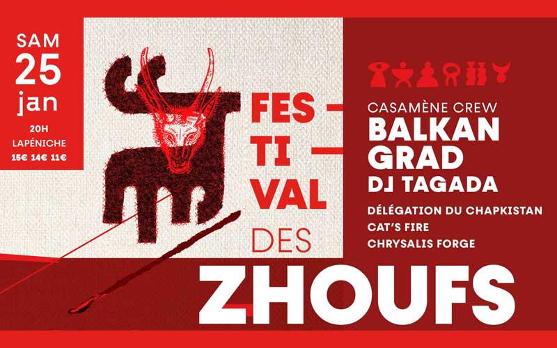 FESTIVAL DES ZHOUFS, samedi 25 janvier 2025 à LaPéniche - Chalon sur Saône