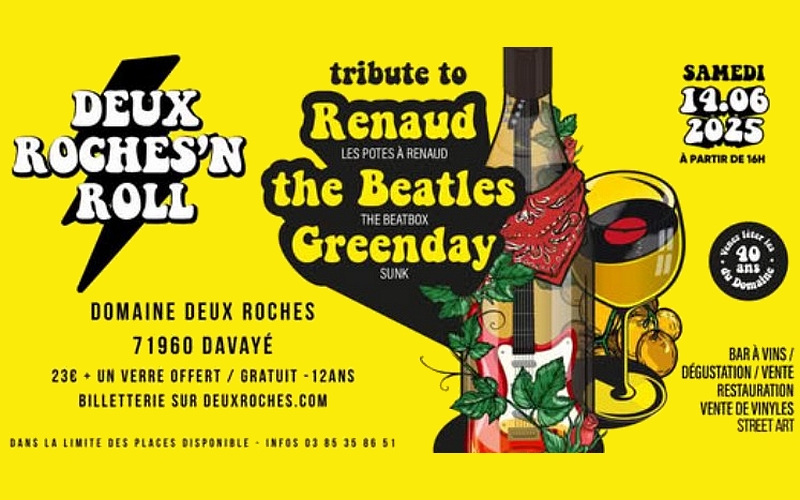 Deux Roches'n Roll 2025 - Soirée concerts tribute à Davayé