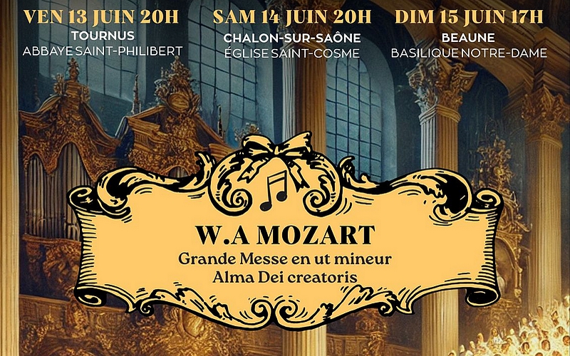 Messe en ut Mozart - Concert de l'Orchestre de la Chambre Symphonique à Tournus, Chalon sur Saône et Beaune