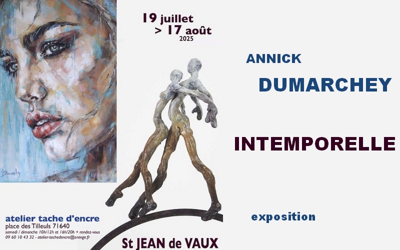 Annick Dumarchey - Exposition de peintures et sculptures à l'atelier tache d'encre à Saint Jean de Vaux