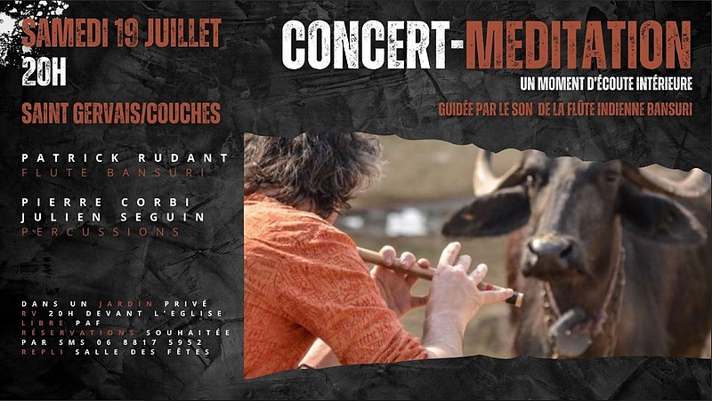 Concert méditation proposé par le flûtiste Patrick Rudant à Saint Gervais sur Couches