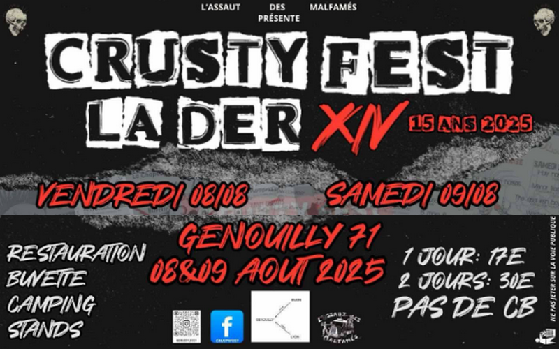 Crusty Fest 2025 - Festival de musiques punk rock à Genouilly