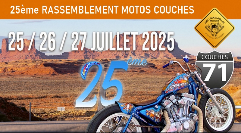25ème Rassemblement motos de Couches organisé par le HDC Macadam
