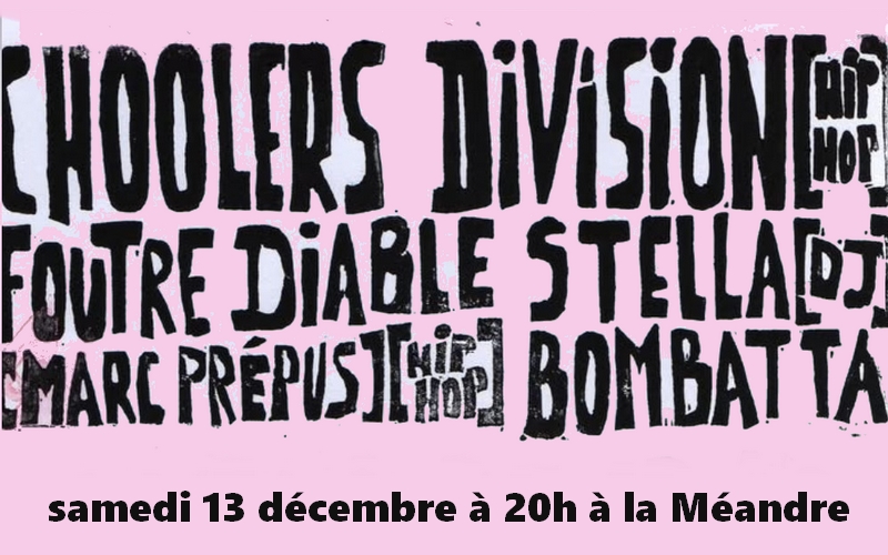 Choolers Division, Marc Prepus et Stella sont en concert à La Méandre de Chalon sur Saône