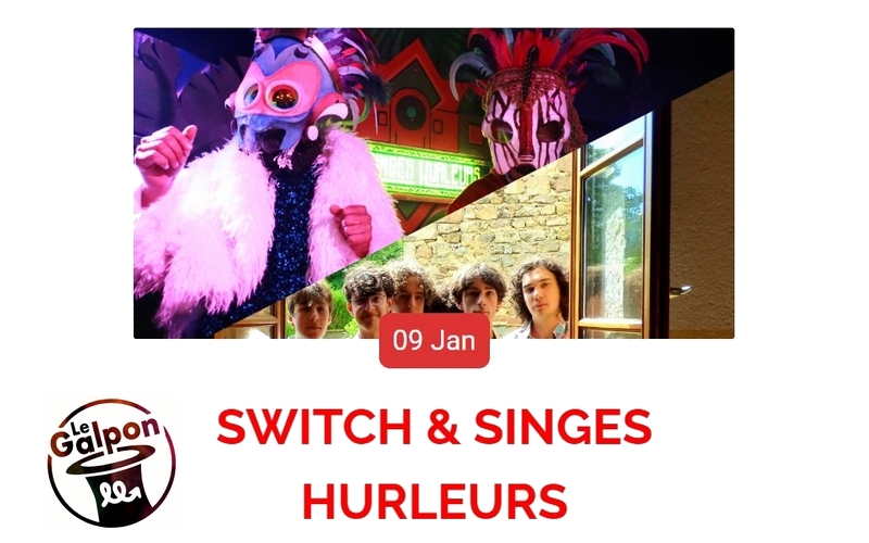 SWITCH & SINGES HURLEURS en concert au Galpon de Tournus A 30mn de Chalon